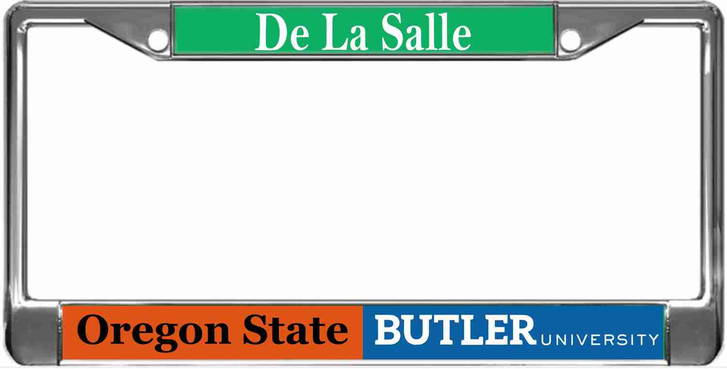 De La Salle - custom metal license plate frame